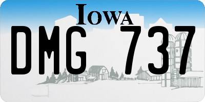 IA license plate DMG737