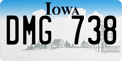 IA license plate DMG738