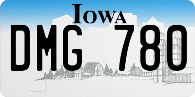 IA license plate DMG780