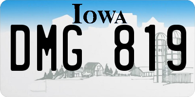 IA license plate DMG819