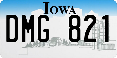 IA license plate DMG821