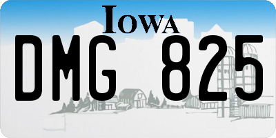 IA license plate DMG825