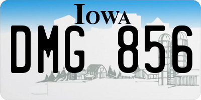 IA license plate DMG856