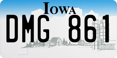 IA license plate DMG861