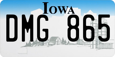 IA license plate DMG865