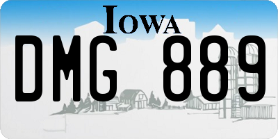 IA license plate DMG889