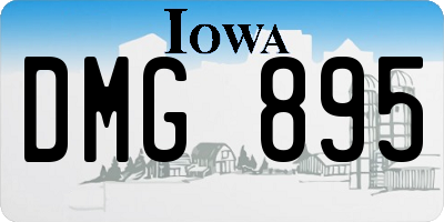 IA license plate DMG895