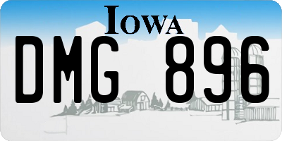 IA license plate DMG896
