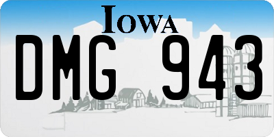 IA license plate DMG943