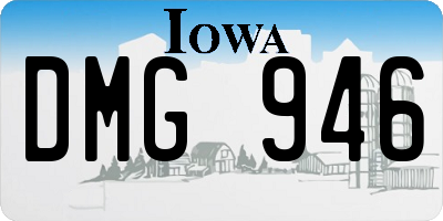 IA license plate DMG946