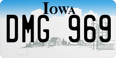 IA license plate DMG969