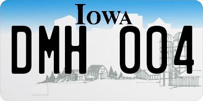 IA license plate DMH004