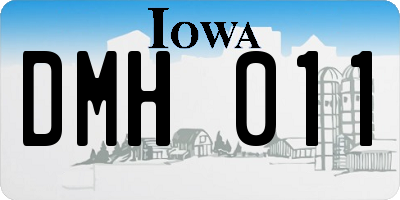 IA license plate DMH011