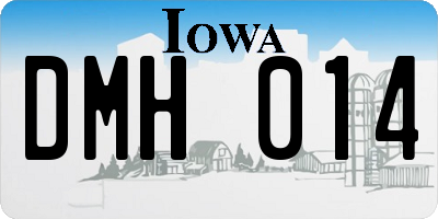 IA license plate DMH014