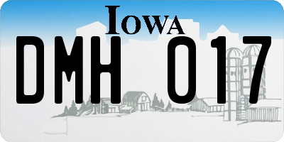 IA license plate DMH017