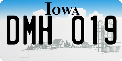 IA license plate DMH019