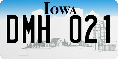 IA license plate DMH021