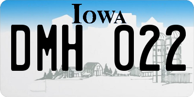 IA license plate DMH022
