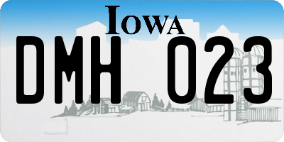 IA license plate DMH023