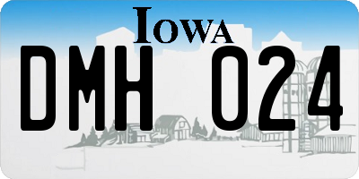 IA license plate DMH024