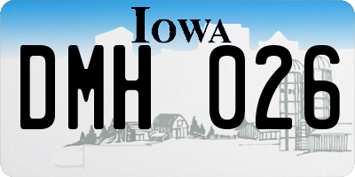 IA license plate DMH026