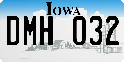 IA license plate DMH032