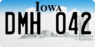 IA license plate DMH042