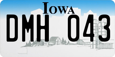 IA license plate DMH043