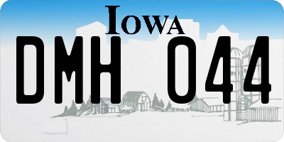 IA license plate DMH044