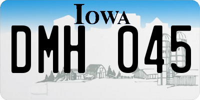 IA license plate DMH045