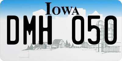 IA license plate DMH050