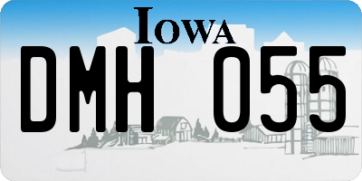 IA license plate DMH055
