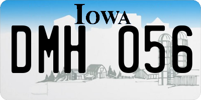 IA license plate DMH056