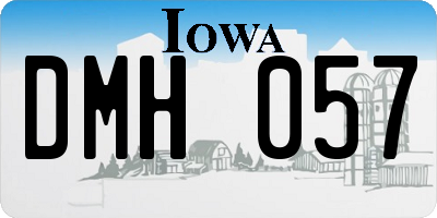 IA license plate DMH057