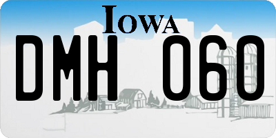IA license plate DMH060