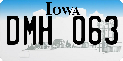 IA license plate DMH063
