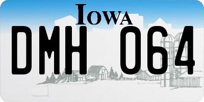 IA license plate DMH064