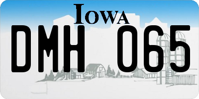 IA license plate DMH065