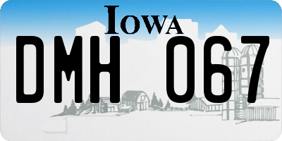 IA license plate DMH067