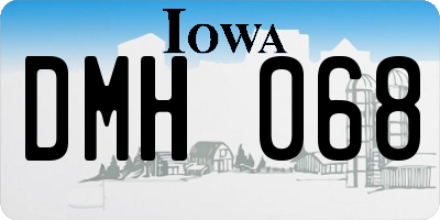 IA license plate DMH068