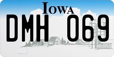 IA license plate DMH069