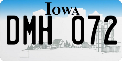IA license plate DMH072