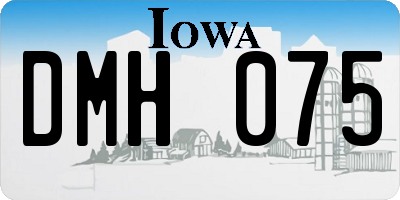 IA license plate DMH075