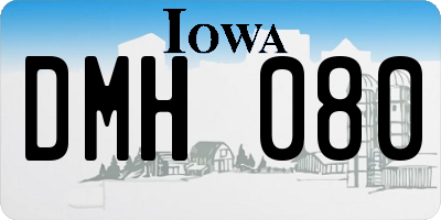 IA license plate DMH080