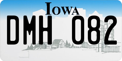IA license plate DMH082