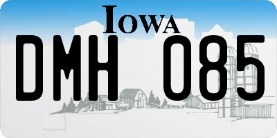 IA license plate DMH085