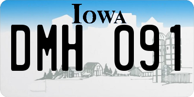 IA license plate DMH091