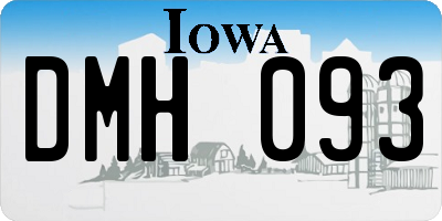 IA license plate DMH093
