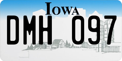 IA license plate DMH097