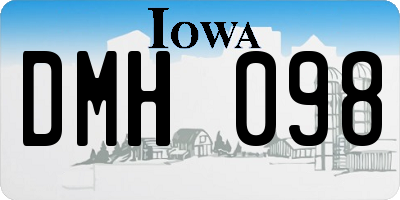 IA license plate DMH098